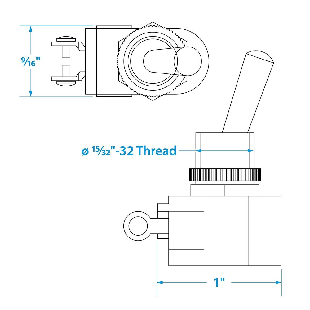 Seachoice 1206 2-Position Heavy Duty Toggle Switch, On/Off
