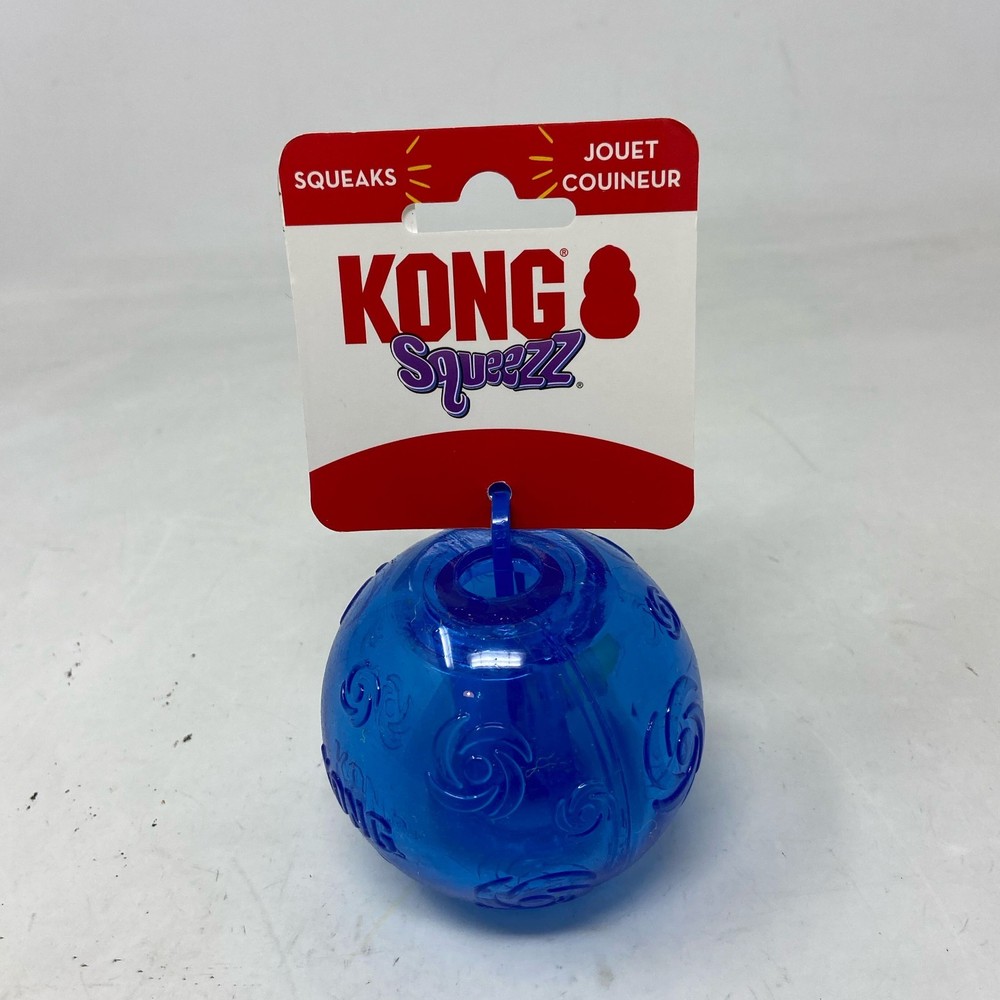 KONG Squeezz Ball Dog Toy Large Assorted Colors 2-Pack