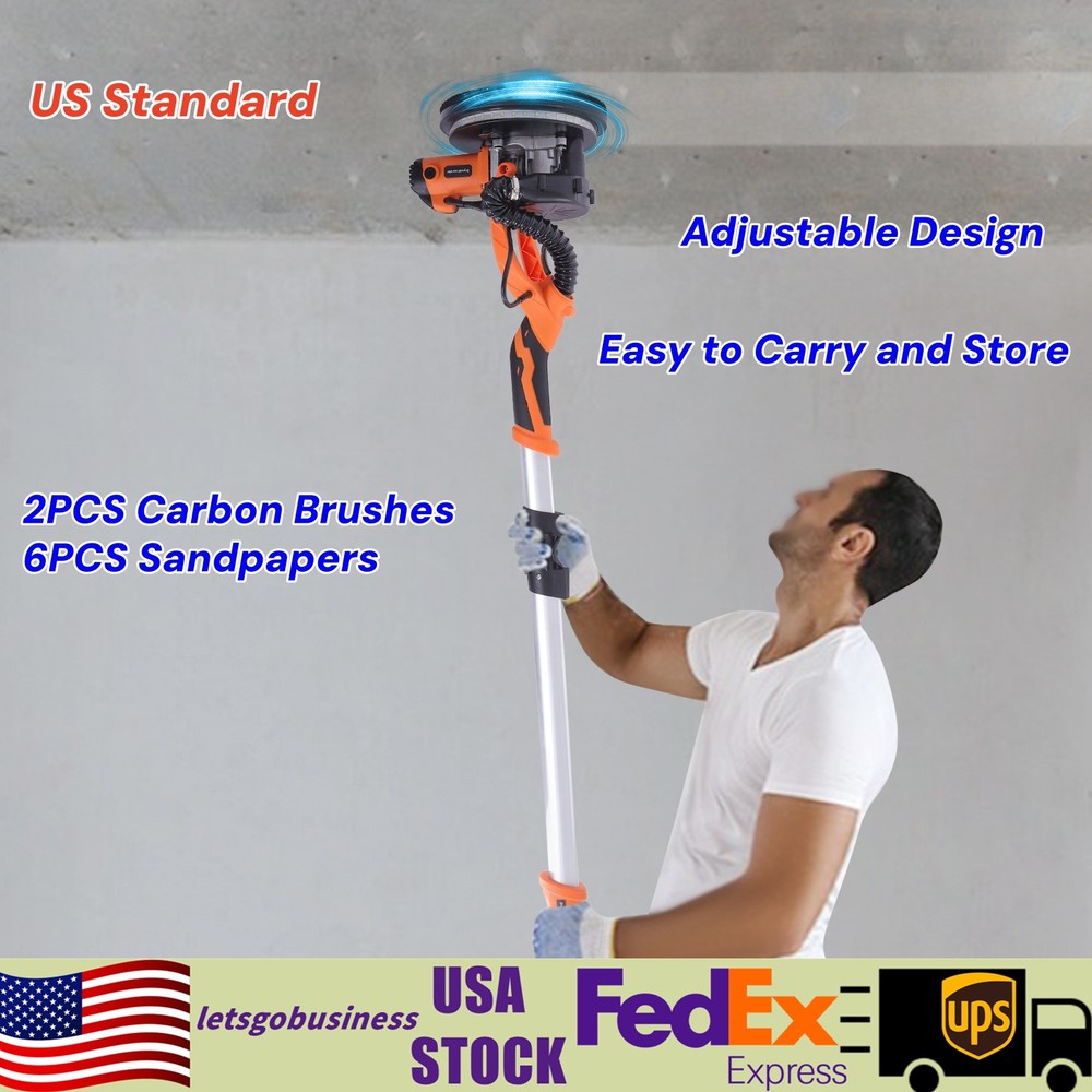 850W Electric Drywall Sander W/Dust Collection Nylon Variable Speed Wall Sander