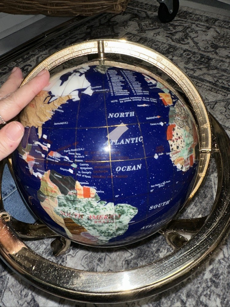 Blue Lapis Table Globe