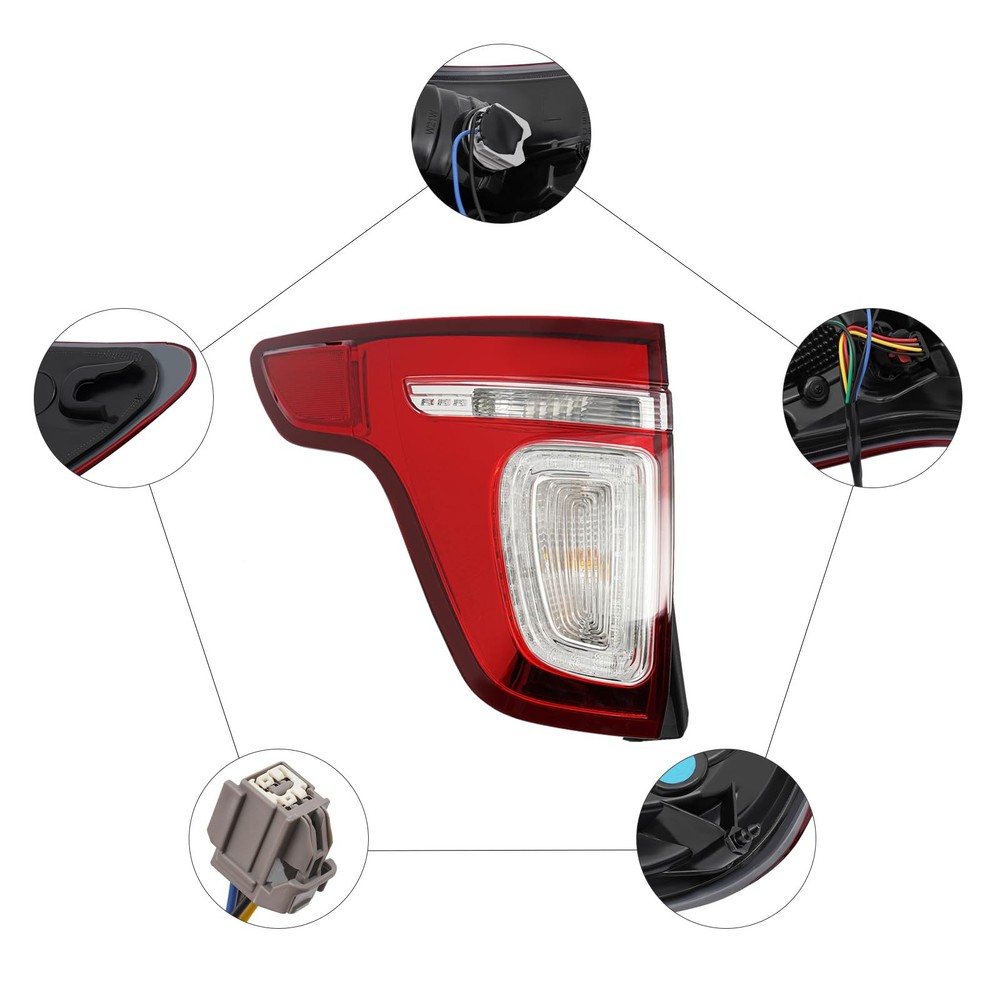 Tail Light Assembly for 2011-2015 Explorer Left Side Halogen LED BB5Z13405C