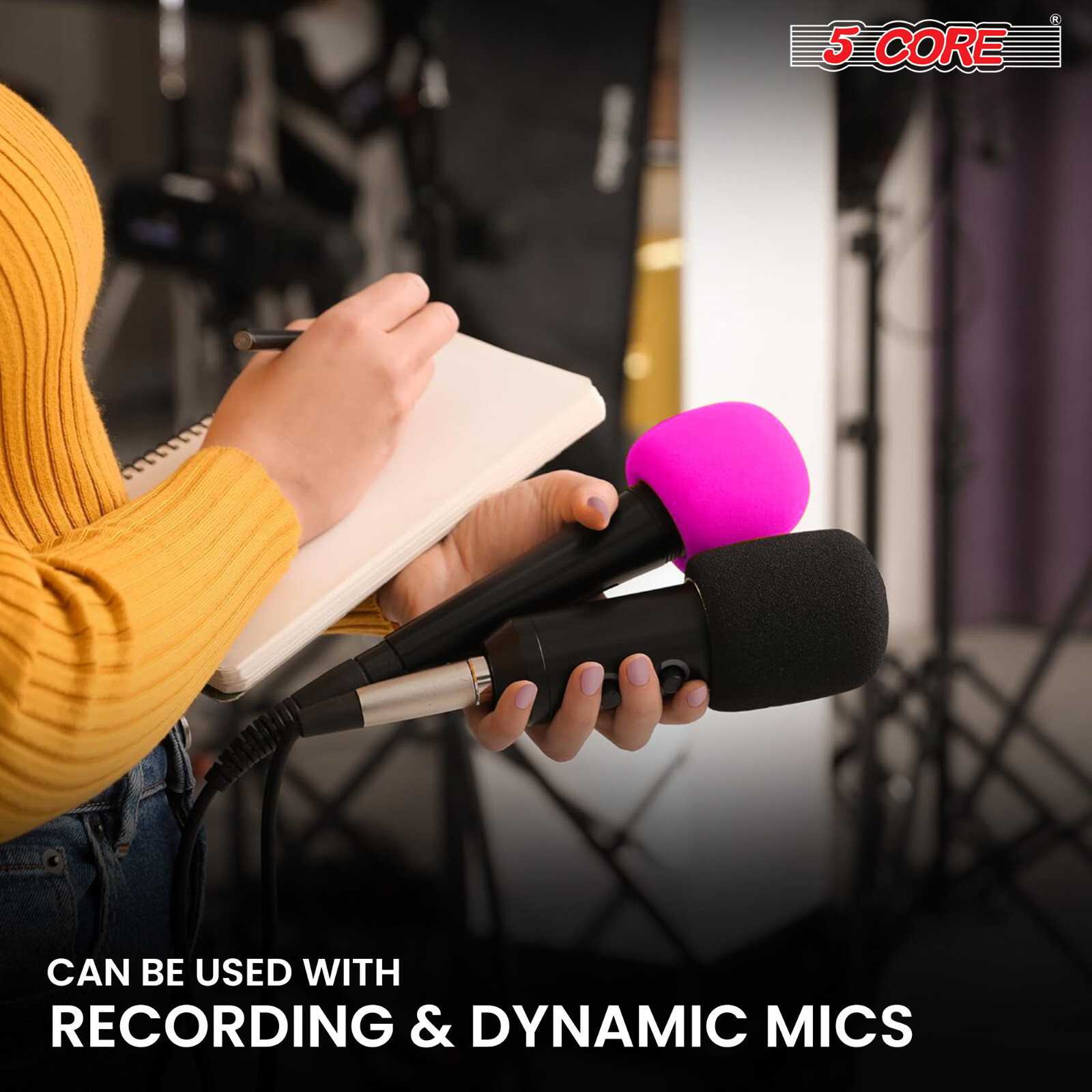 5Core Microphone Windscreen Pop Filter Sponge Foam Wind Shield Mic Cover