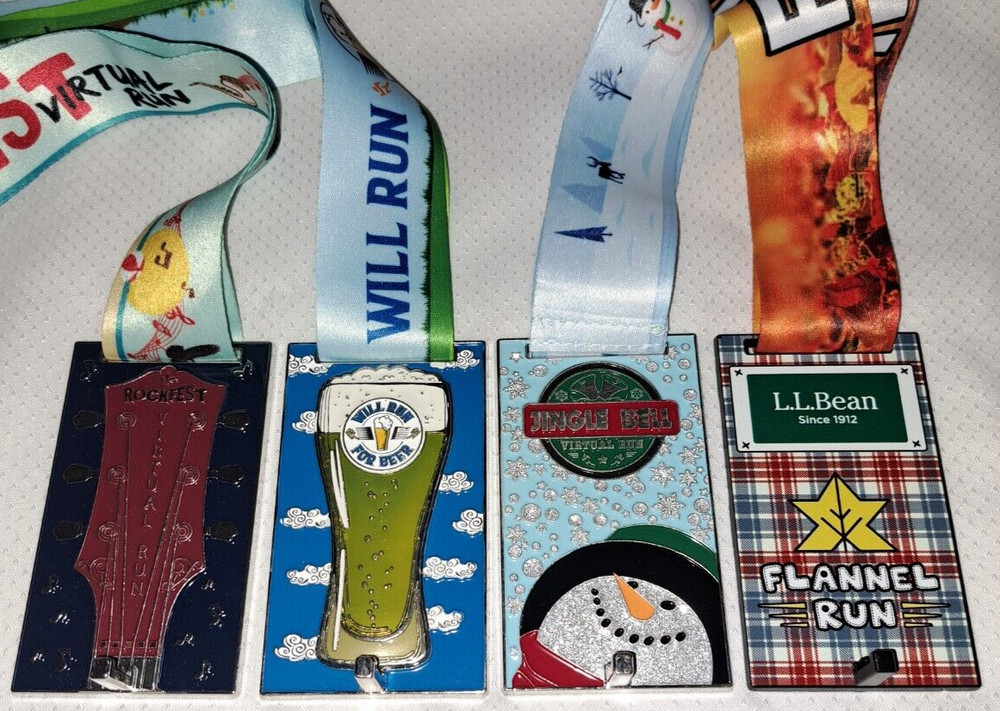 4 Virtual Run Medals Bottle Opener