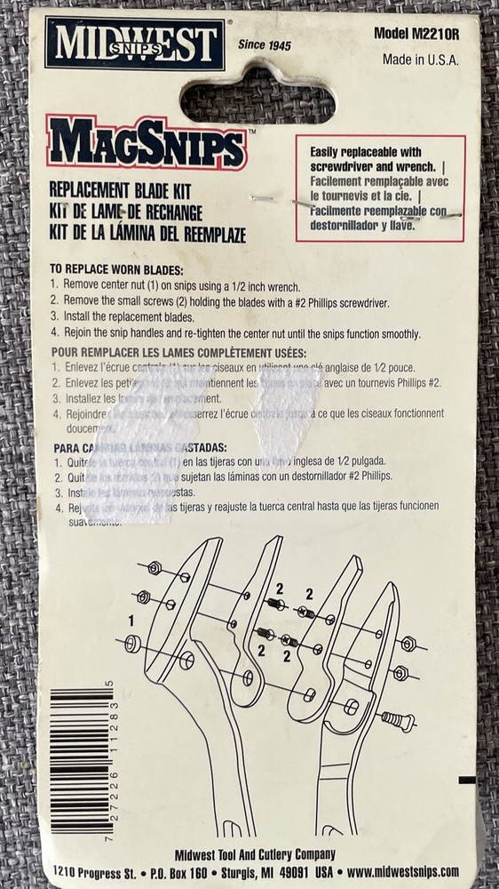 Midwest Snips Left MagSnips & Replacement Blades