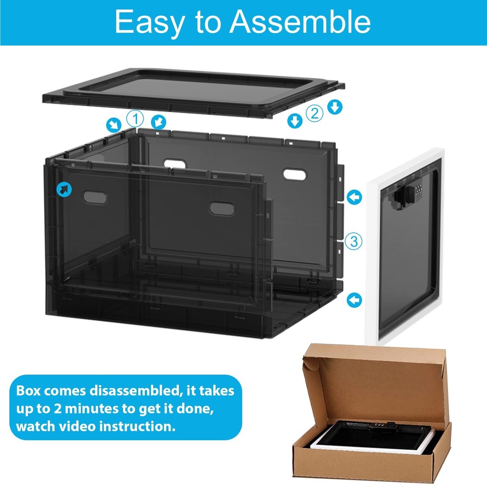 Medicine Lock Box with Combination Lock, Large Medication Lock Box with Code,...