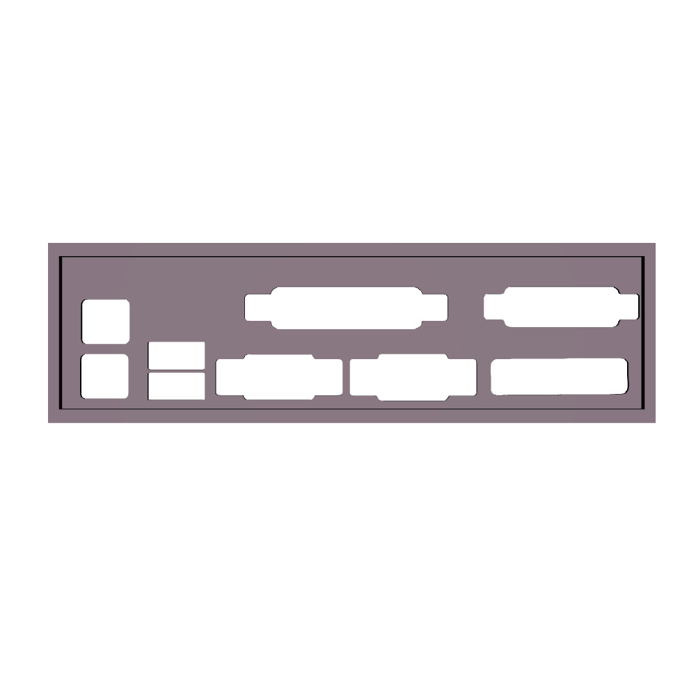 Intel 440BX I/O Shield, 3D Printed, IO Backplate