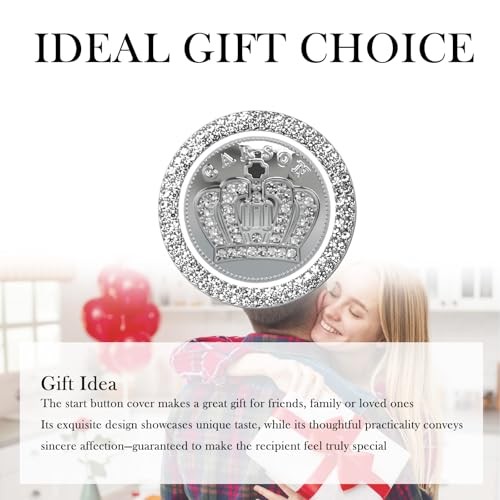 Bling Push Start Button Cover Decoration Ring,Stylish Car Push Start Button