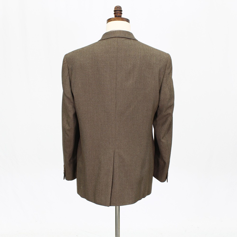 Chaps 42R Brown Sport Coat Blazer Jacket Solid 2B Polyester