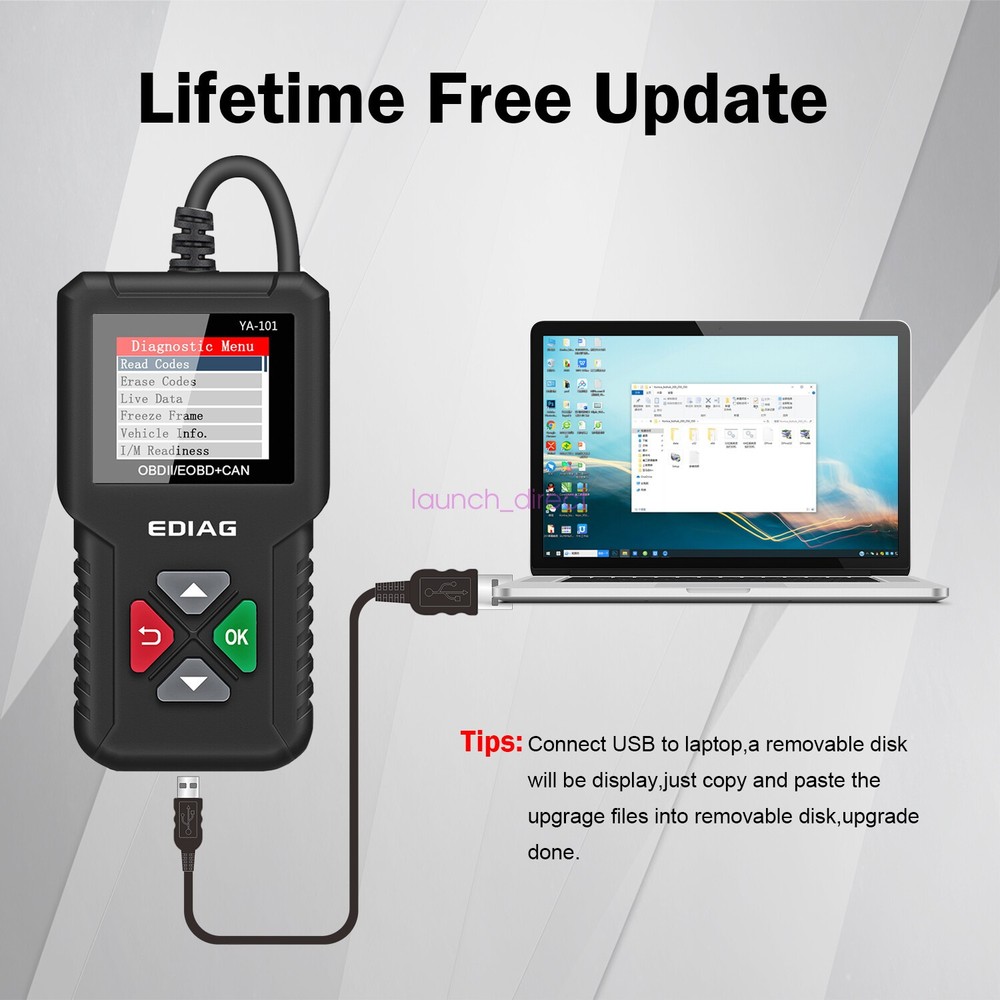 Full OBD2 Diagnostic Tool Car Check Engine Fault Code Reader OBDII Scanner USA