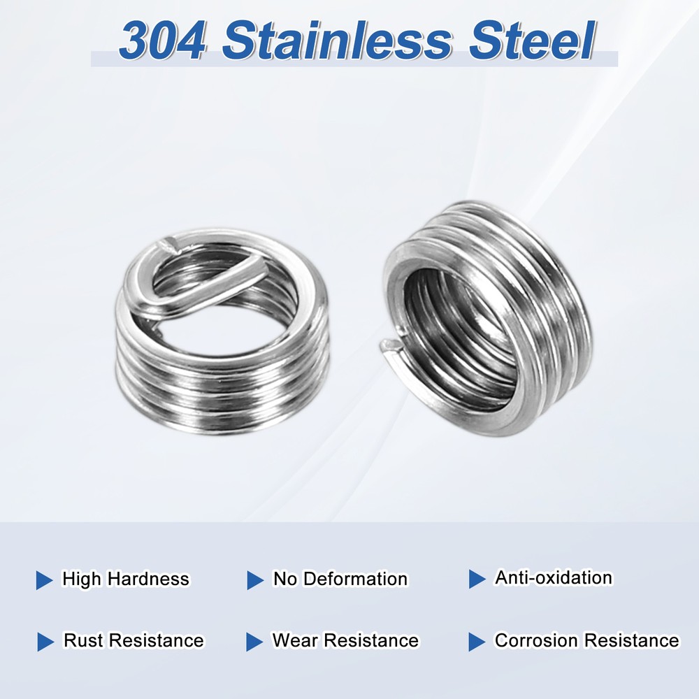 20pcs Wire Thread Inserts M4x0.7 Metric 1D 4mm Helical Threaded Sleeve