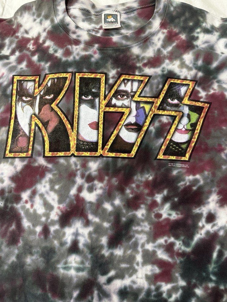 1996 KISS Army Tie Dye Long Sleeve T Shirt XL Authentic COTTON RARE