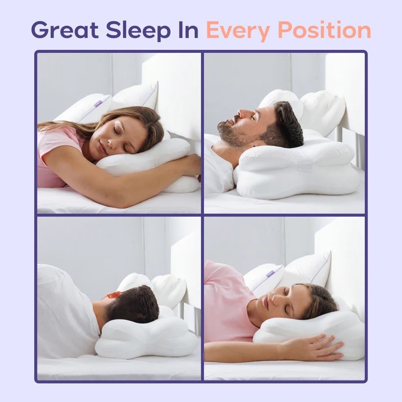 Mellow CloudAlign Sleep Pillow Memory Foam Neck Support - Regular