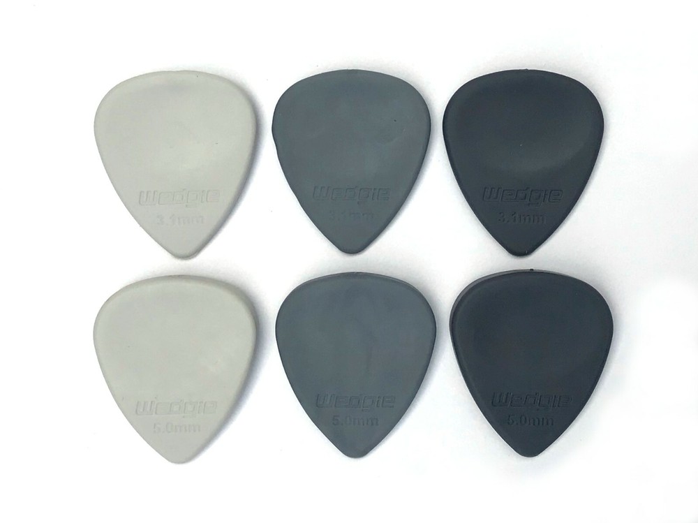 6 Wedgie Rubbers Guitar Picks ~SAMPLER SET~UKULELE BASS Rubber PICK Mix & Match