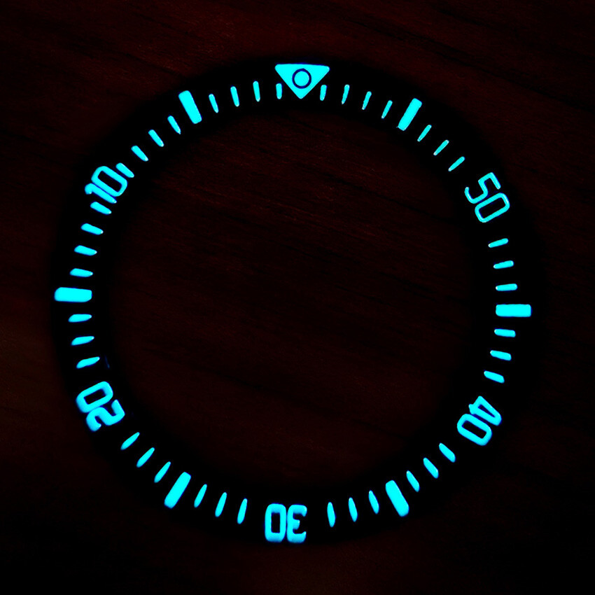 38mm Ceramic Bezel Ring Blue Luminous Wacth Bezel Insert Ring For SUB Watch Part