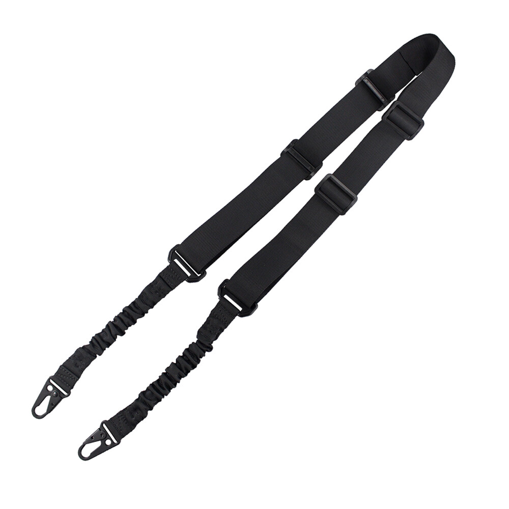 Tactical Adjustable 2 Point Rifle Gun Sling Strap with 2 PCS Sling Mount Adapter