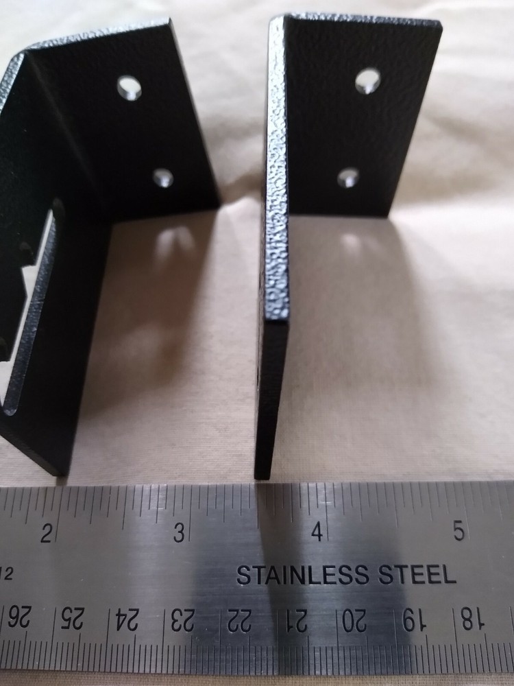 Radio mounting bracket, L-bracket, surface mount, aluminum, Left and Right pair
