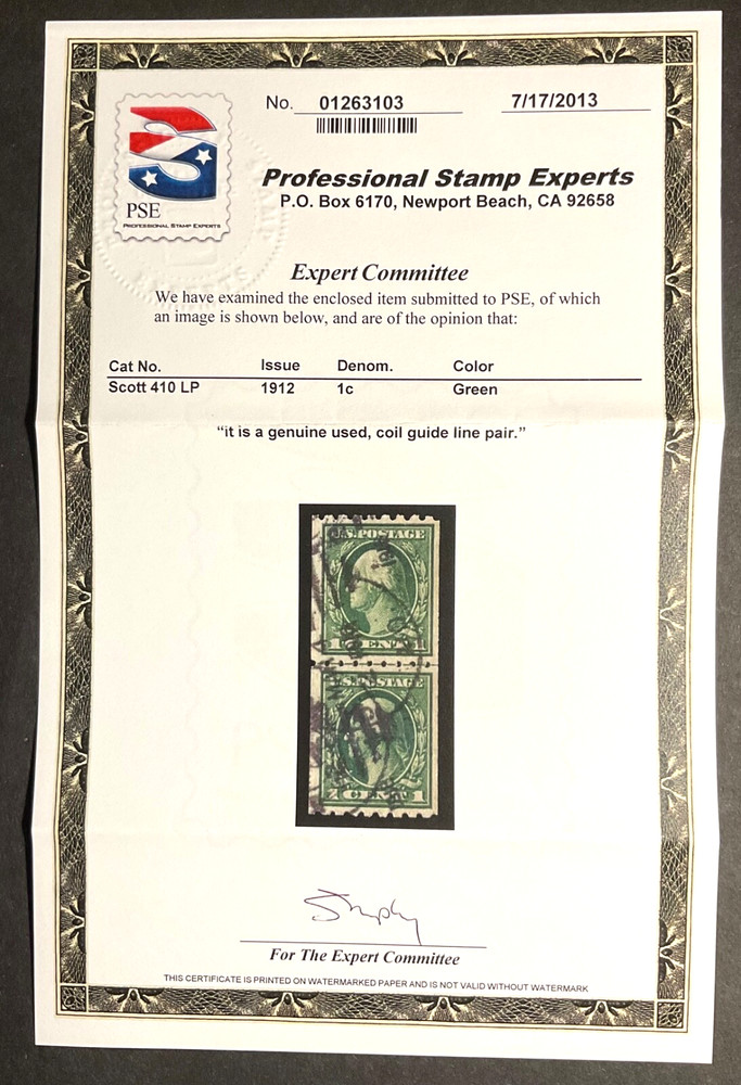 #410 Used Coil Pair, PSE Certificate # 01263103