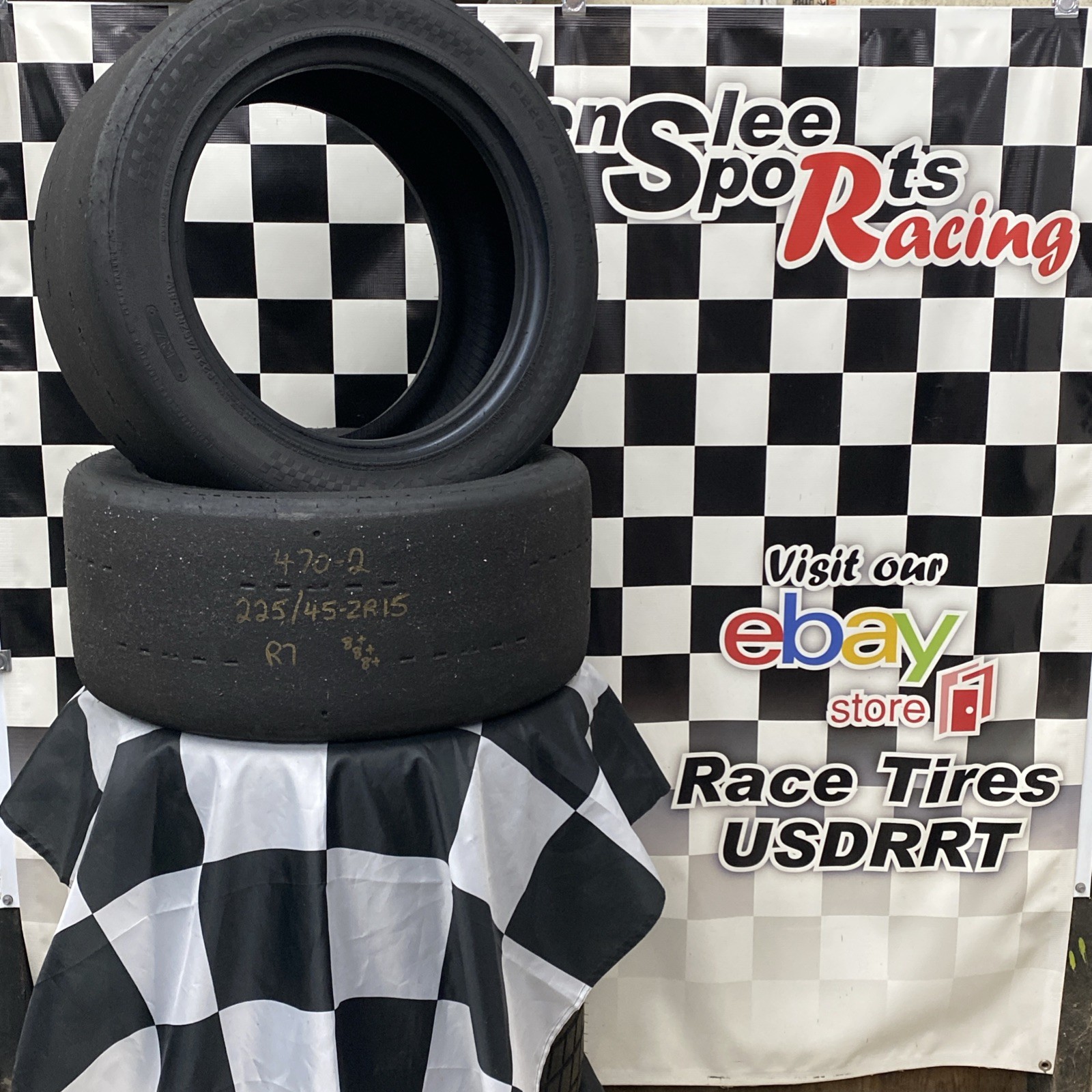 470-2 USDRRT HOOSIER DOT Road Race Tires 225/45-ZR15 R7