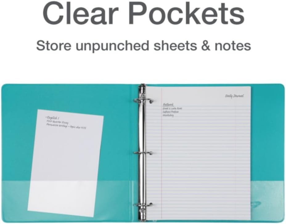Cardinal 3 Ring Binders, Binders for School and Office, Durable Bright Colors