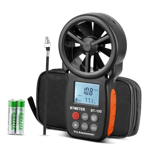 BT-100 Handheld Anemometer, Digital Wind Speed CFM Meter BT-100 Anemometer