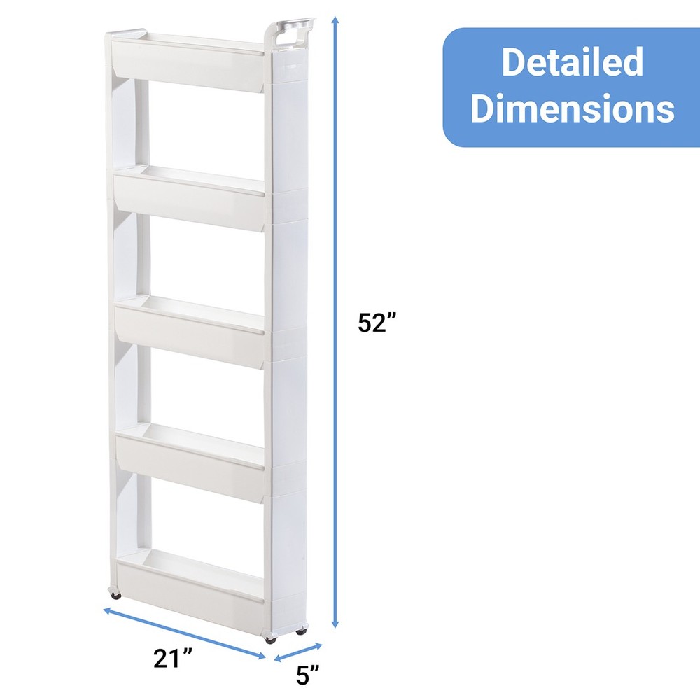 Slim Storage Cart 5 Tier