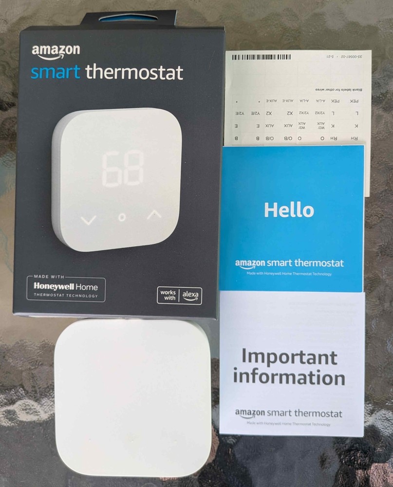 Amazon Smart Thermostat, Programmable, Works With Alexa, C-Wire required