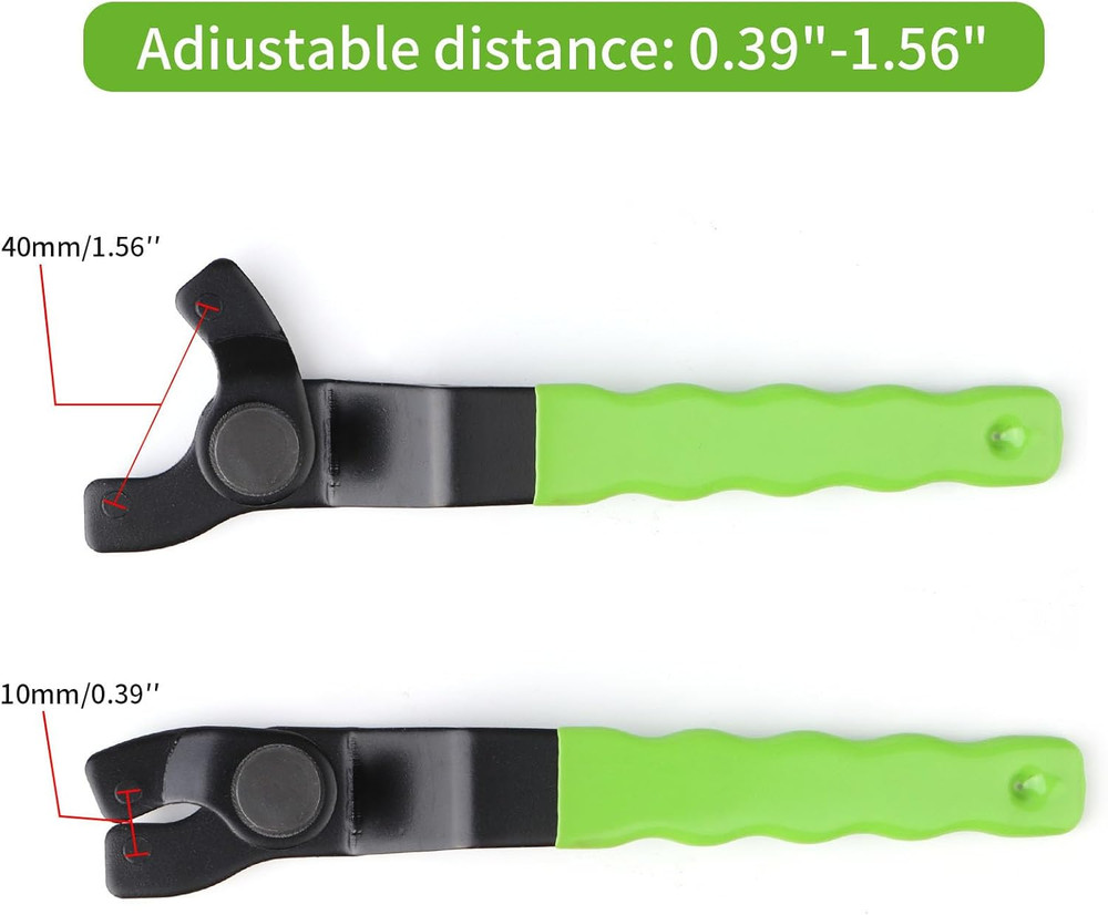 Adjustable Pin Wrench for Angle Grinder Machine,Grinder Spanner ​Wrench (Green)
