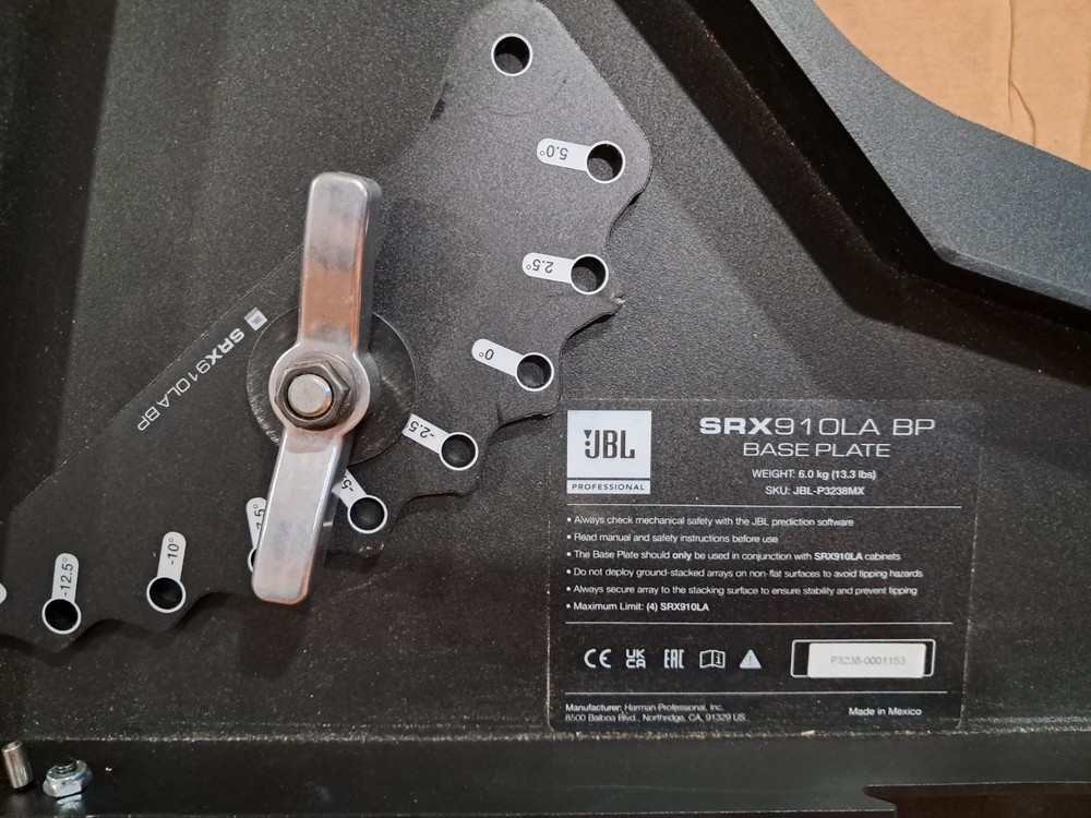 JBL SRX910LA BP Base Plate for SRX910LA Line Array Column Speaker