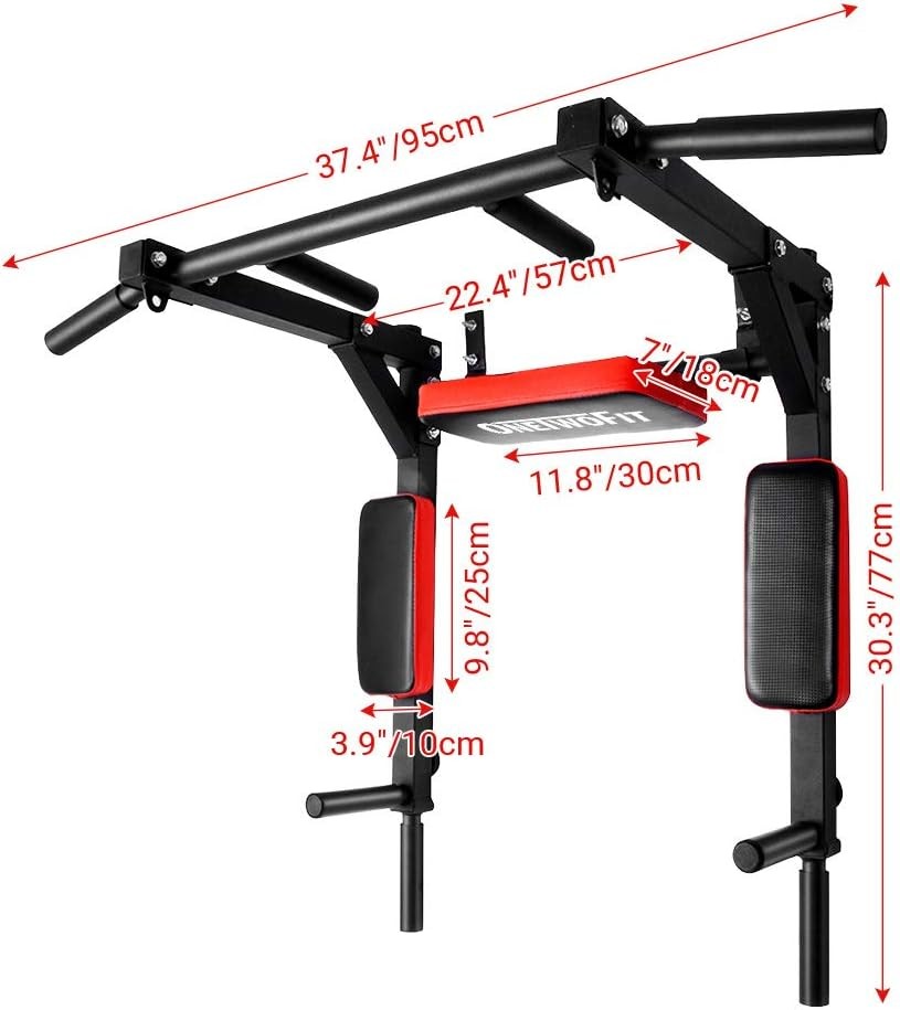 Multifunctional Wall Mounted Pull Up Bar Chin Up bar Dip Station