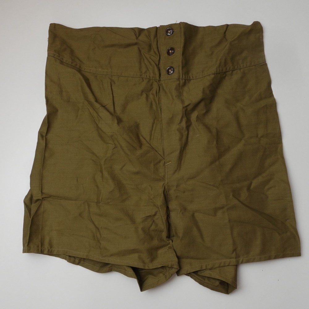 Vintage WWII Military 40s Button Shorts Boxers Size 32 Morton Rose Olive Green