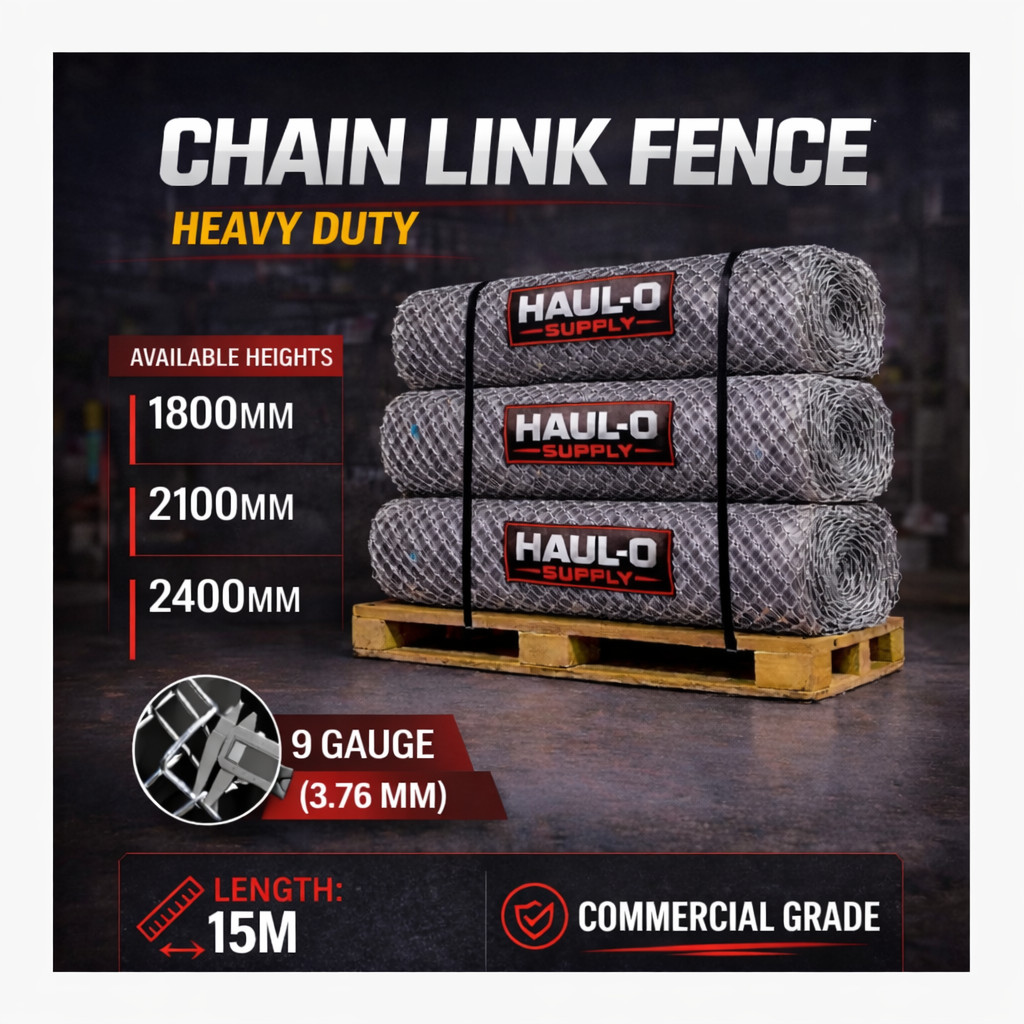 Galvanised Chain Wire Mesh Roll 3.76mm – 15m Chain Link Fencing – Bulk Supply