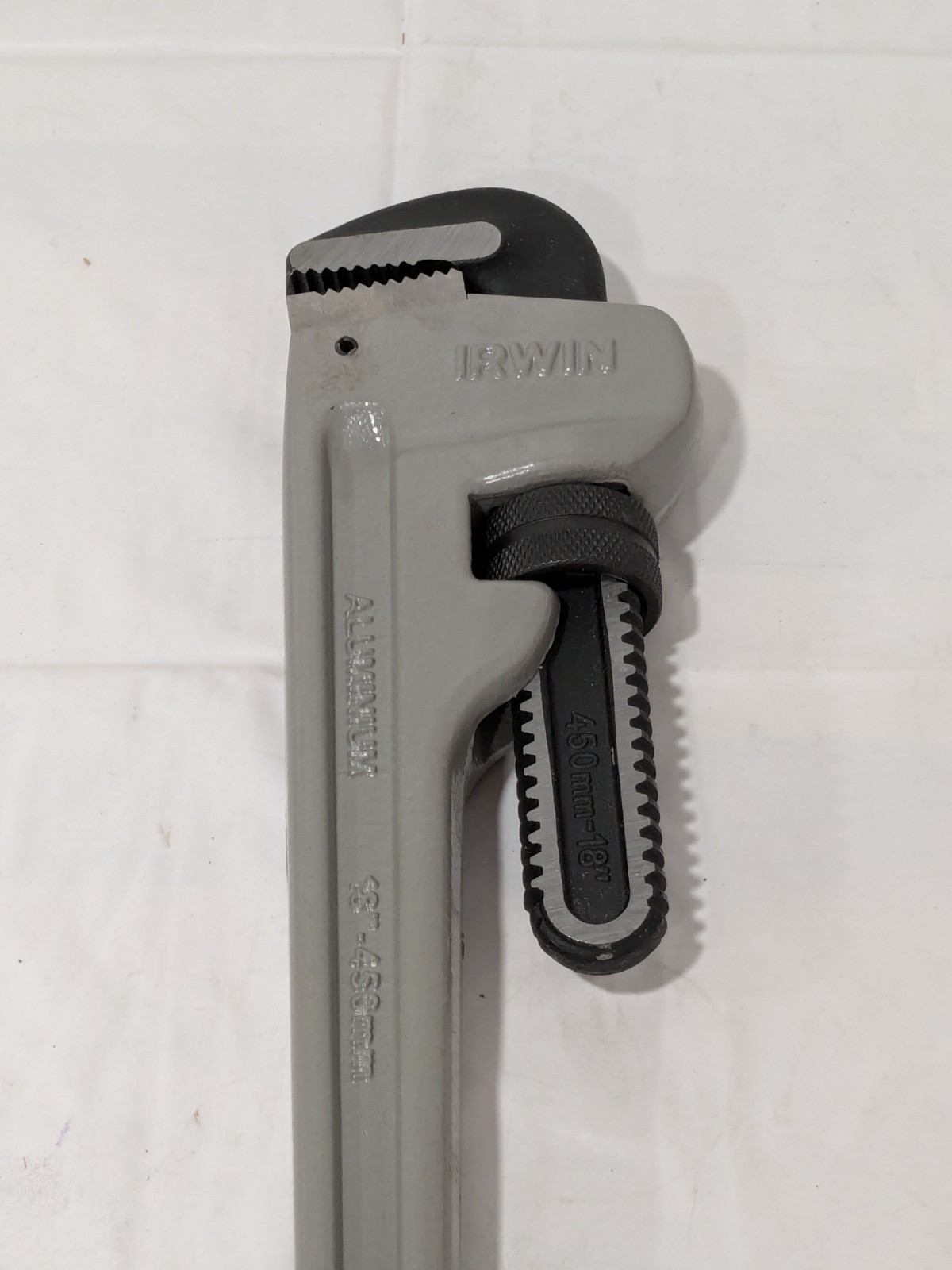Irwin Straight Pipe Wrench: 2-1/2" Max, 18" OAL, Aluminum 2074118