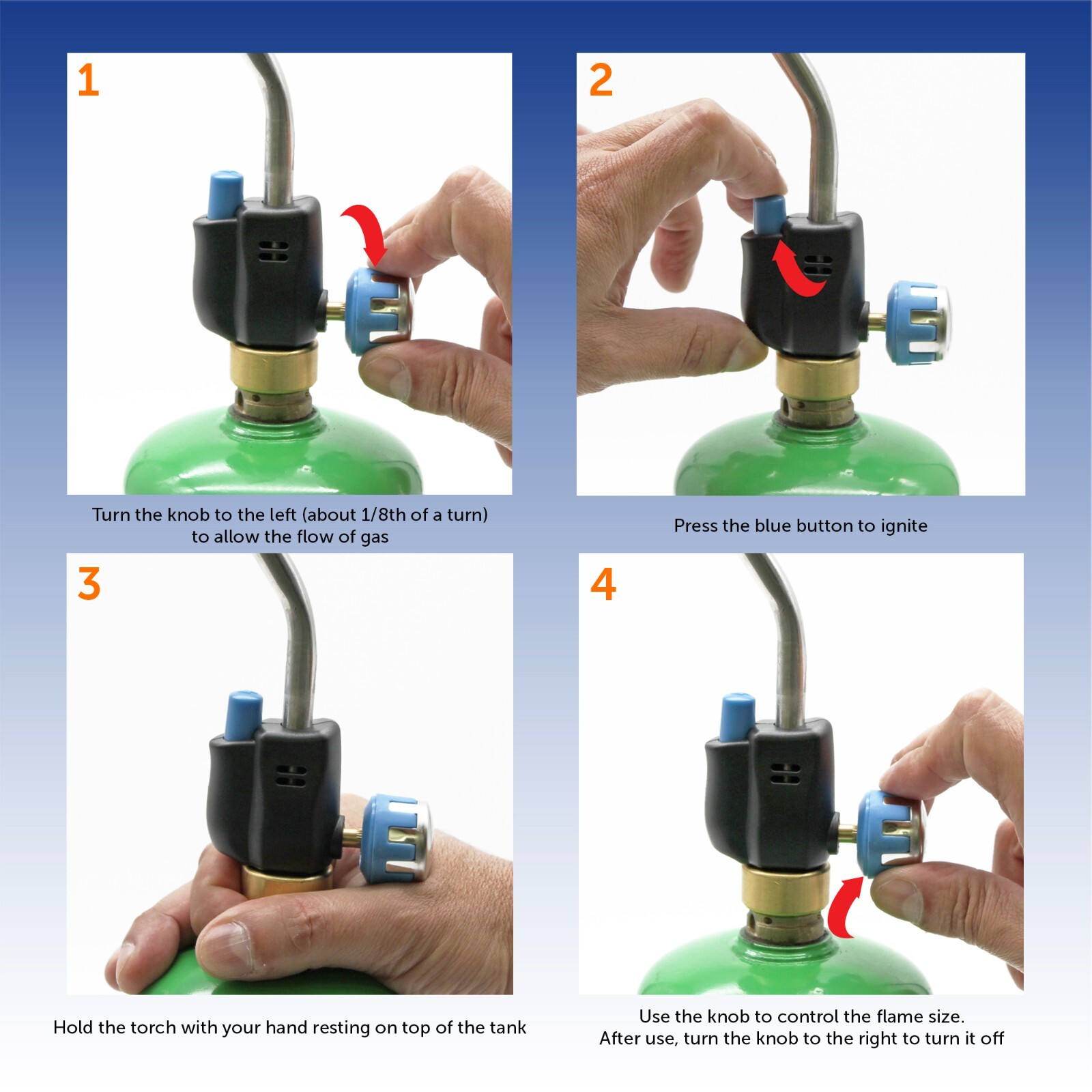 YSNAX1-088 Trigger Start Lighter Propane Blow Torch Head for Cooking & Welding