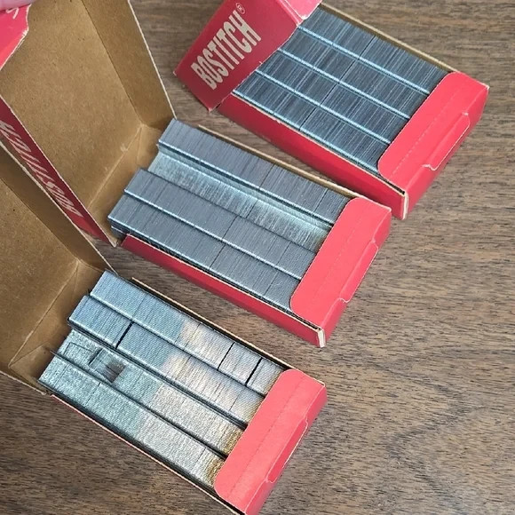 Bostitch Bostomatic Staples 3 Boxes Vintage