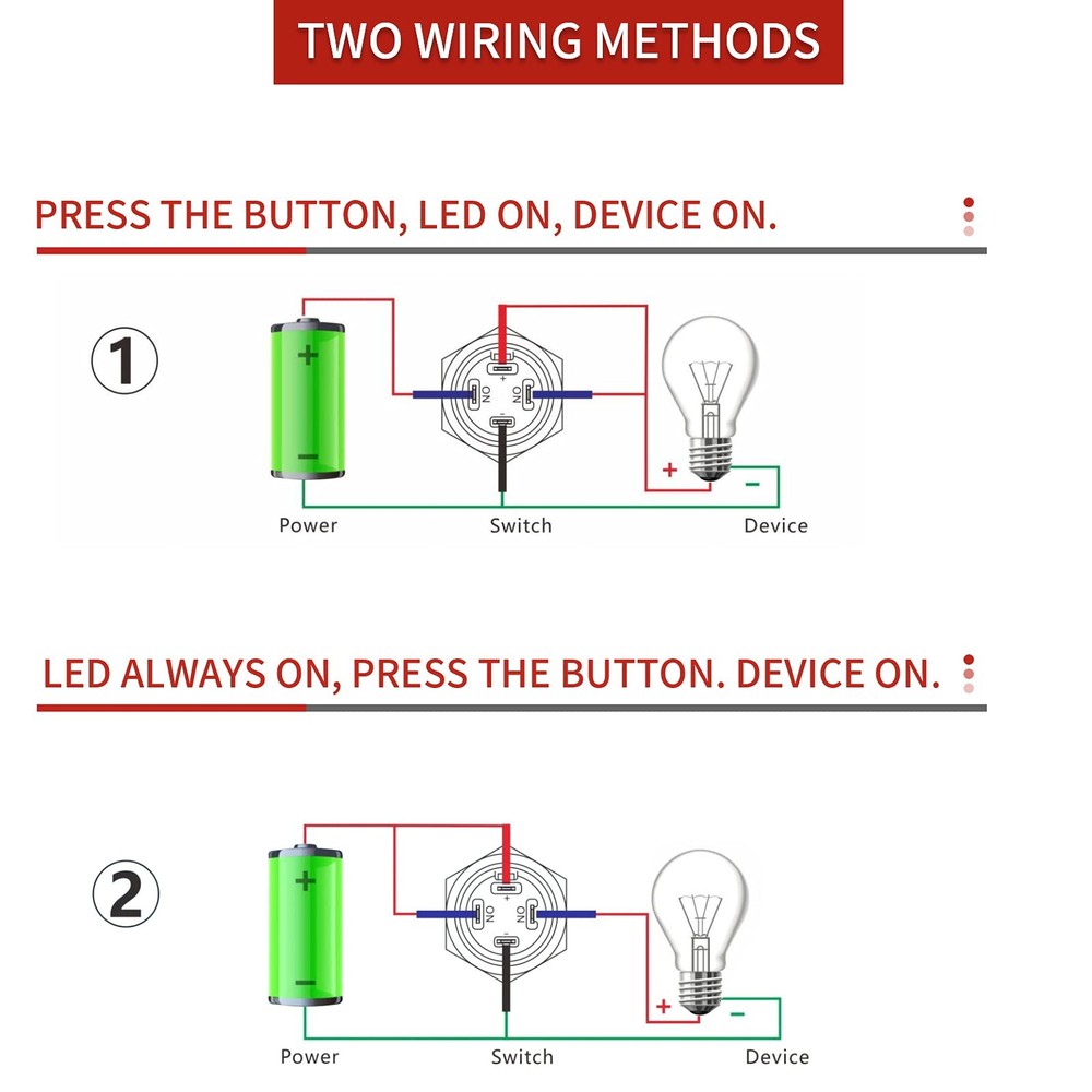 Push Start Ignition Switch, Off-(ON) Instant Engine Start Push Button Switch ...