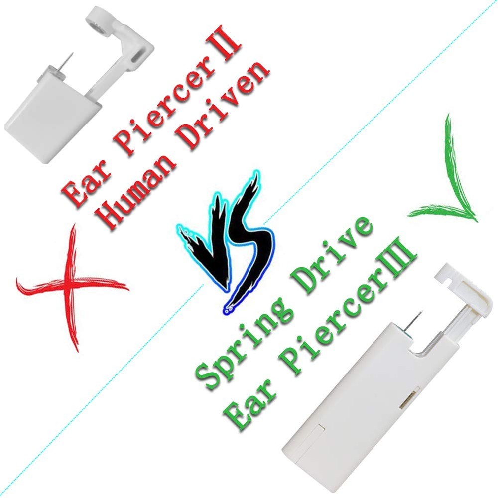 2Pcs Ear Piercing Kit, Automatic Ear Piercing Disposable Aseptic Household Ea...
