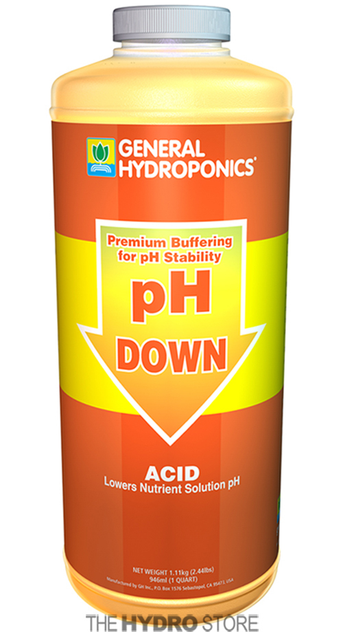 General Hydroponics pH Down 32 oz / 1 Quart -buffer gh adjuster hydroponic