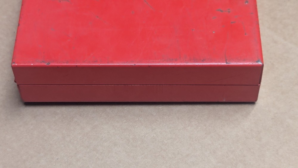Snap-On Vintage Red Metal Socket Box - Model KRA-284B - Empty Tool Box Only