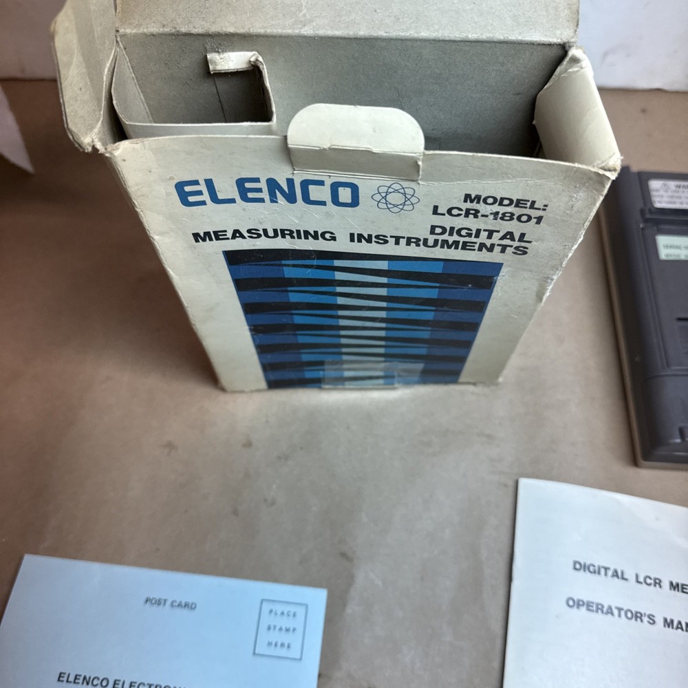 ELENCO LCR-1801 Digital Meter Frequency Temperature DC Volt Diode Open Box