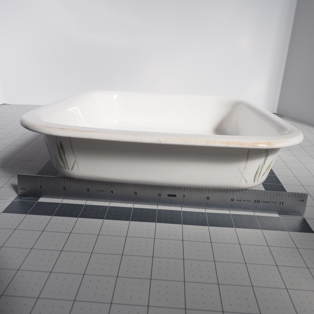 Vintage CorningWare Shadow Iris A-21 Open Roaster Lasagna Baking Dish Pan