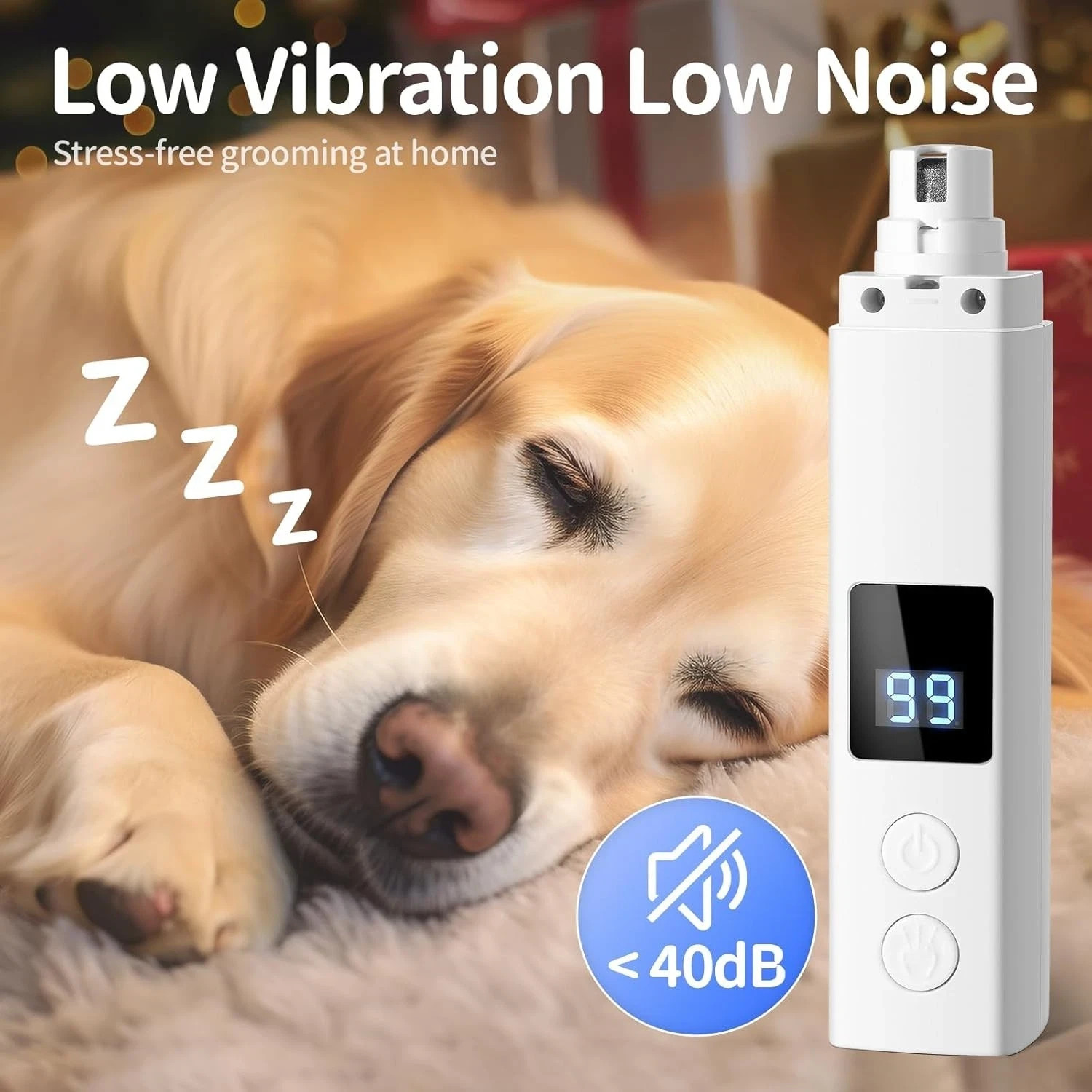 Upgraded Silent Groom Pro Nail Grinder Heusom Silent Grind Pro for Dogs Nail NEW