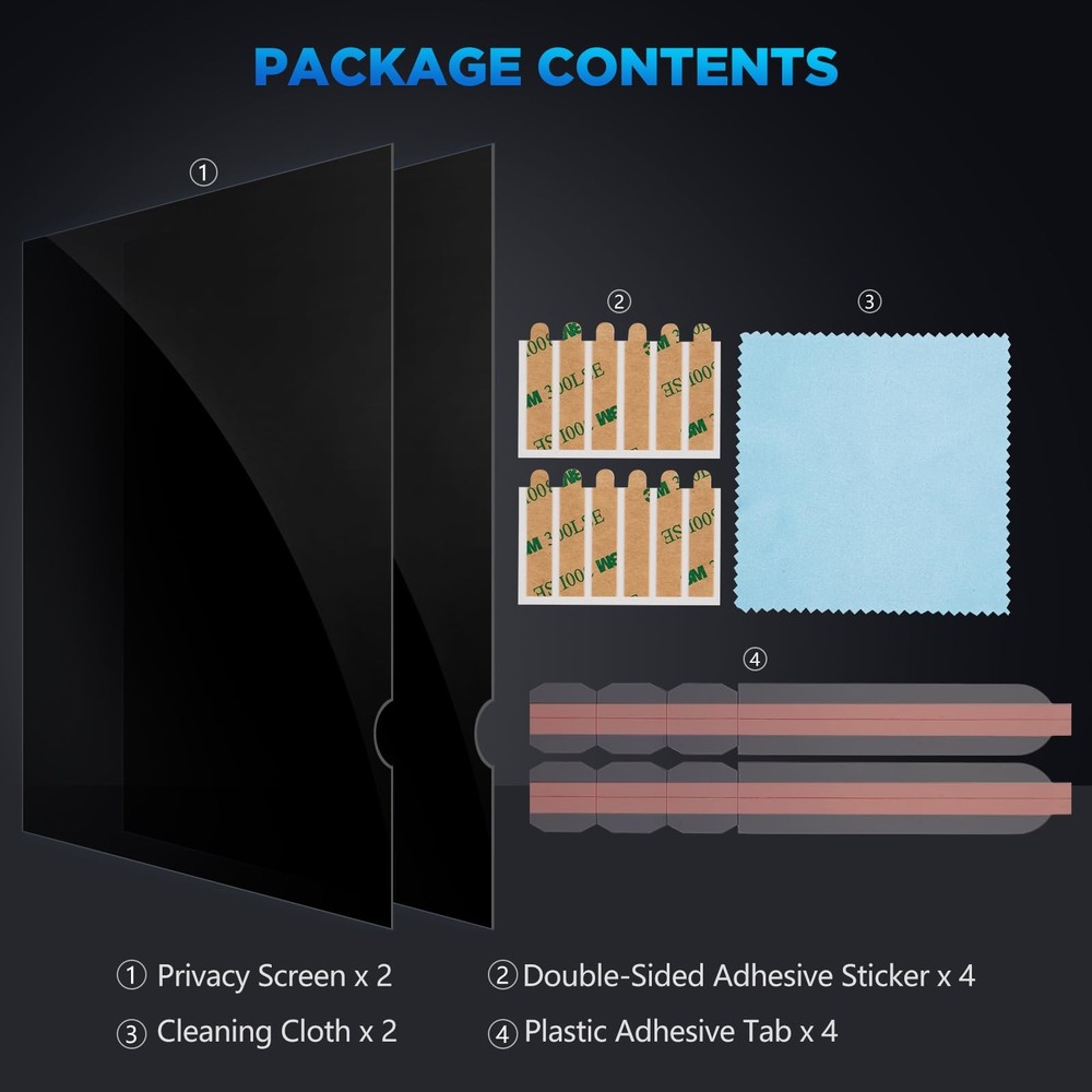Magicmoon 2-Pack 24 Inch Computer Privacy [2 Pack] 24 16:9 Aspect Ratio