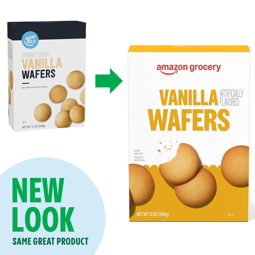 Amazon Grocery, Vanilla Wafers, 12 Oz