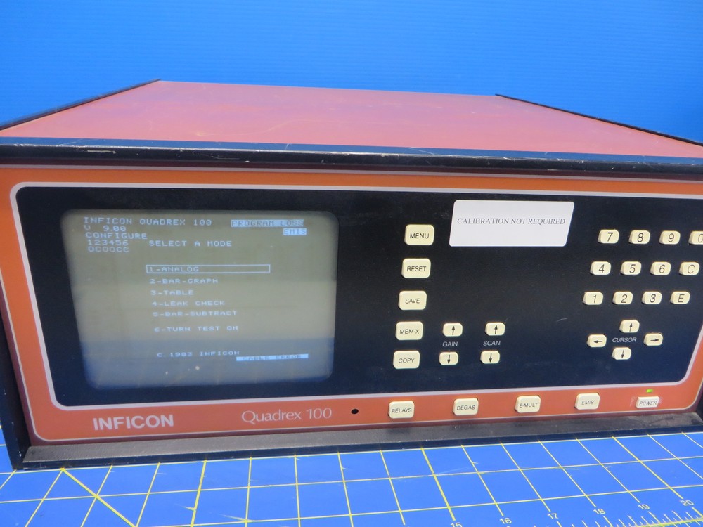 Inficon Quadrex-100 Gas Analyzer Controller 17-010-G1