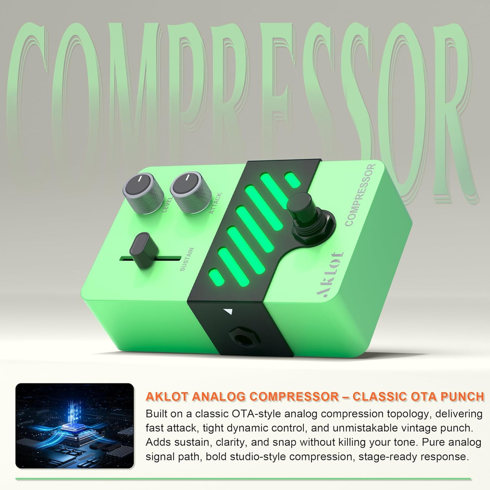 Compressor Electric Guitar Pedal: Smooth Studio-Level Compression for Clean Sust