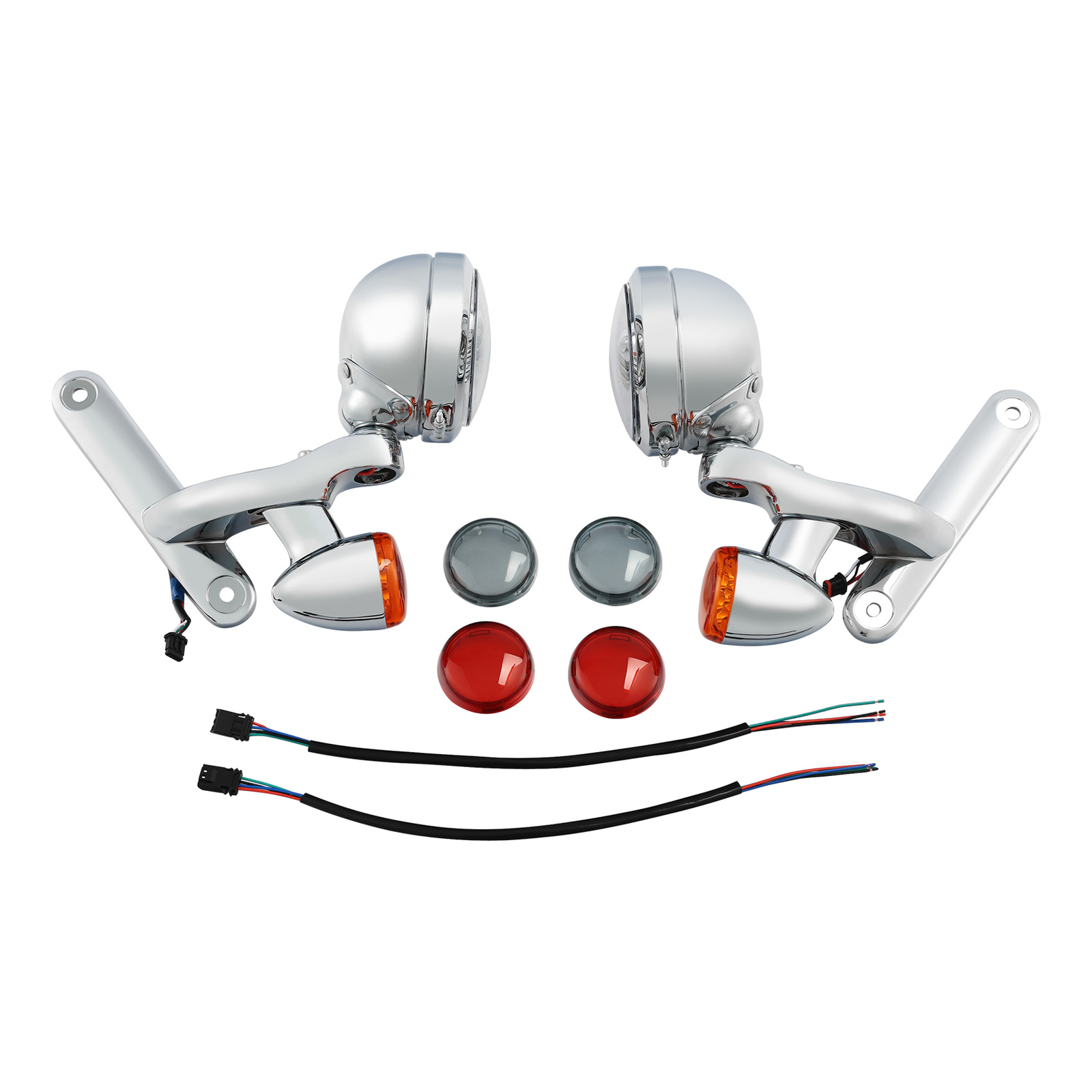 Passing Turn Signal Fog Light Bracket Fit For Harley Touring Street Glide 94-24