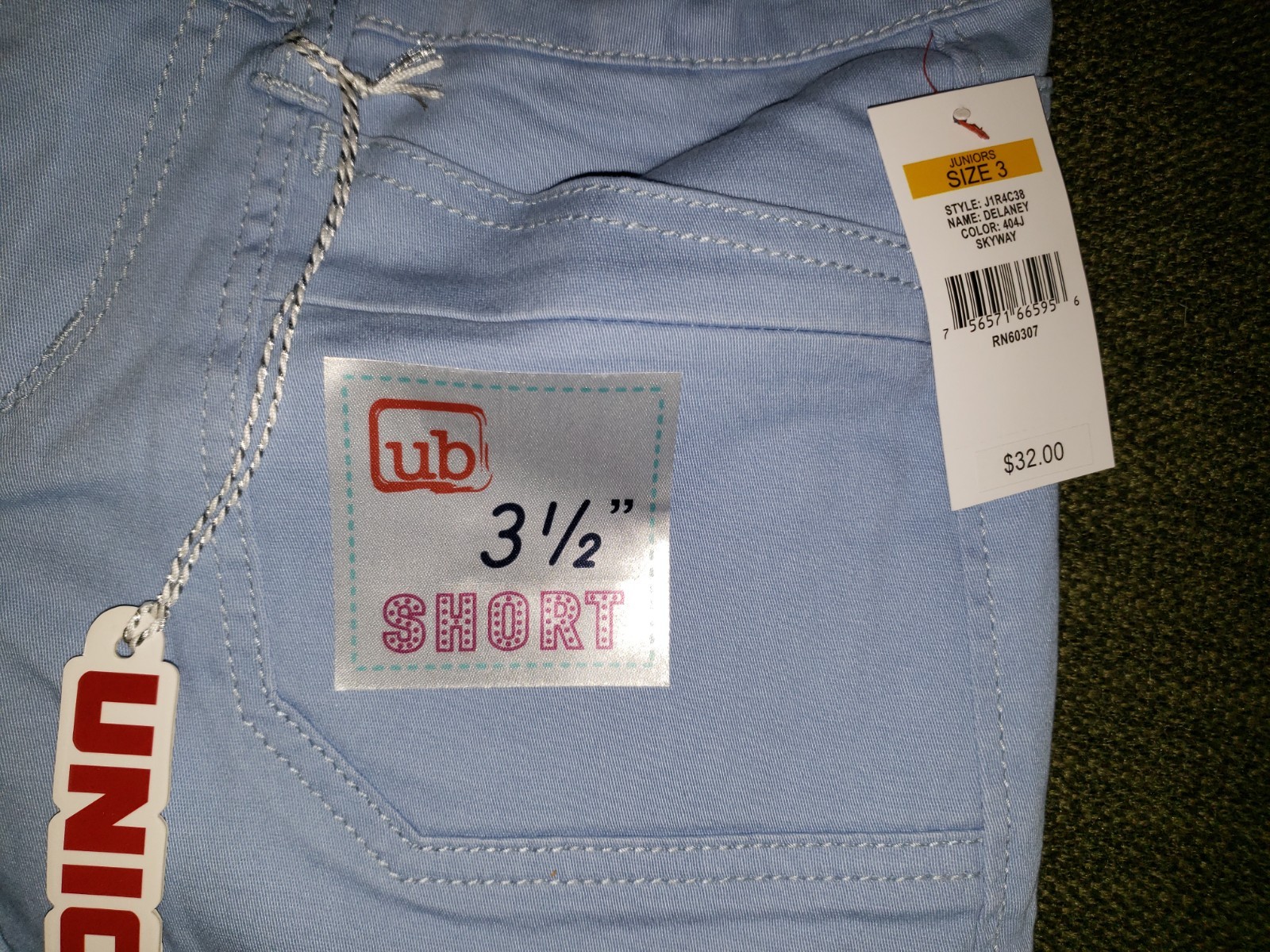 NWT Union Bay Delaney Skyway blue Cargo Shorts Sizes 0, 1, 3 ,5, 7, 9, 11, 13