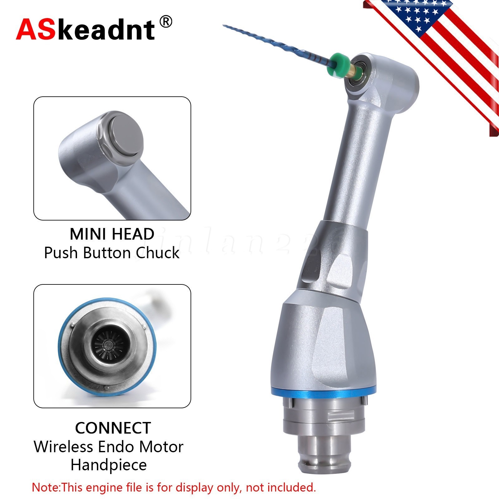 Dental Cordless Endo Motor LED 16:1 Root Canal Treatment / 1:1 16:1 Head