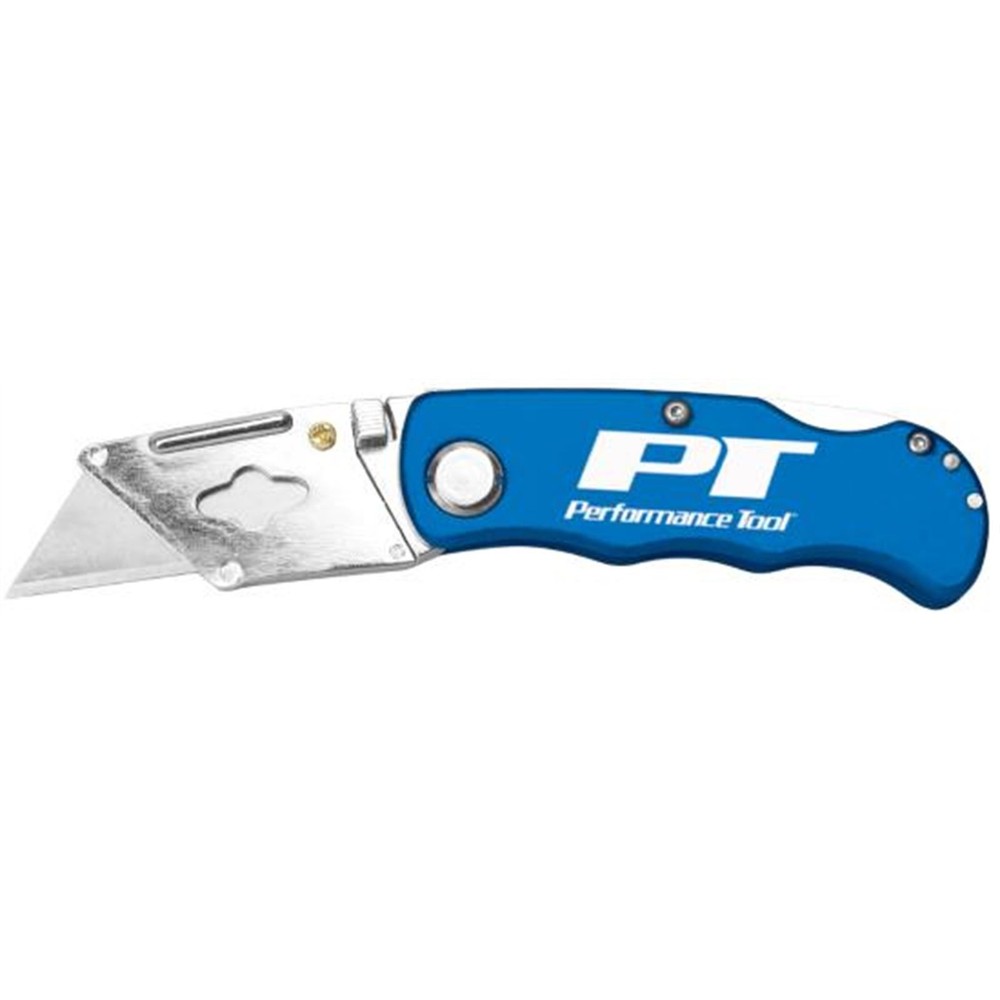 Performance Tool Folding Utility Knife - Blue W2601