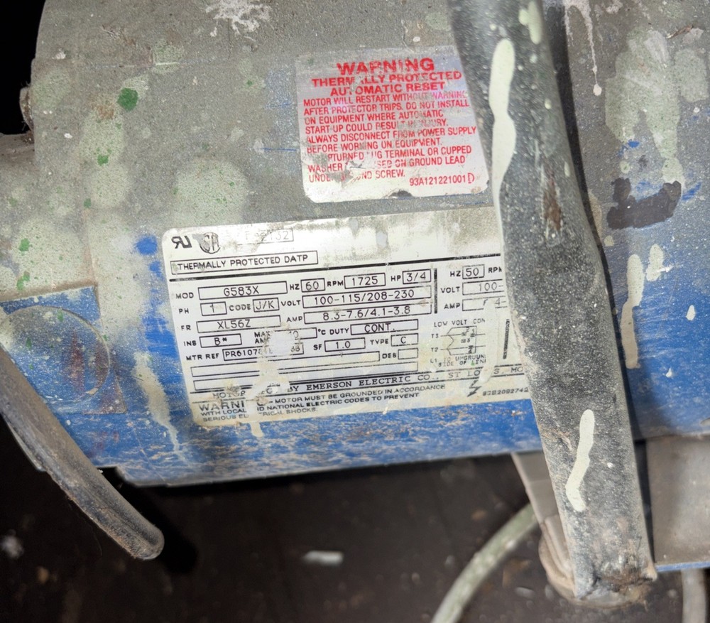 EMERSON G583X Compressor/Vacuum Pump 3/4HP